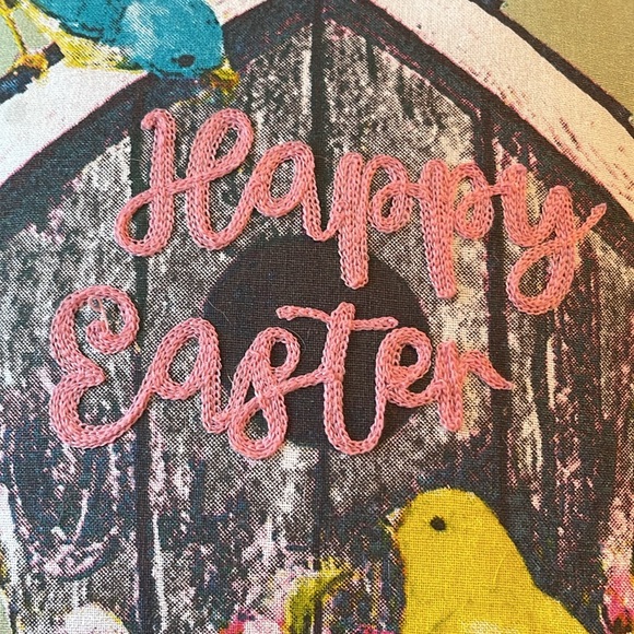 Happy Easter accents pillow 18 in x 18 in - Picture 2 of 5